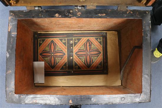 A 17th century German Armada chest, W.2ft 7.5in. D.1ft 11in. H.1ft 8in.